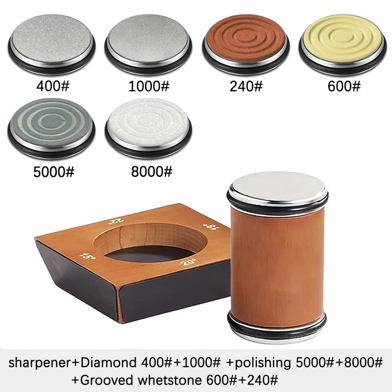 4 Angles Rolling Knife Sharpener Kit For Straight Edge Roller Knife Sharpening With Industry Diamonds Whetstone Chef Knife Set