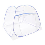 1.8M Blue Bed Cover Total Enclosed Anti-Mosquito Bed Canopy with Storage Bag Triple Door Double Zip Design Easy Installation