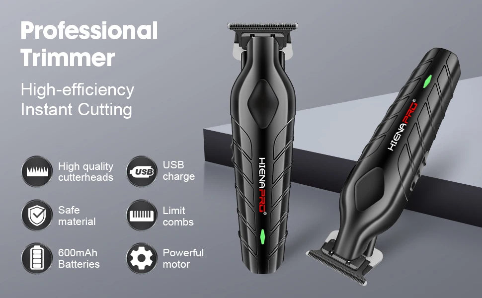 HIENA PRO Professional Hair Clipper Set Cordless Barber Kit and Hair Cutting Set Electric Foil Shavers and Beard Trimmers set