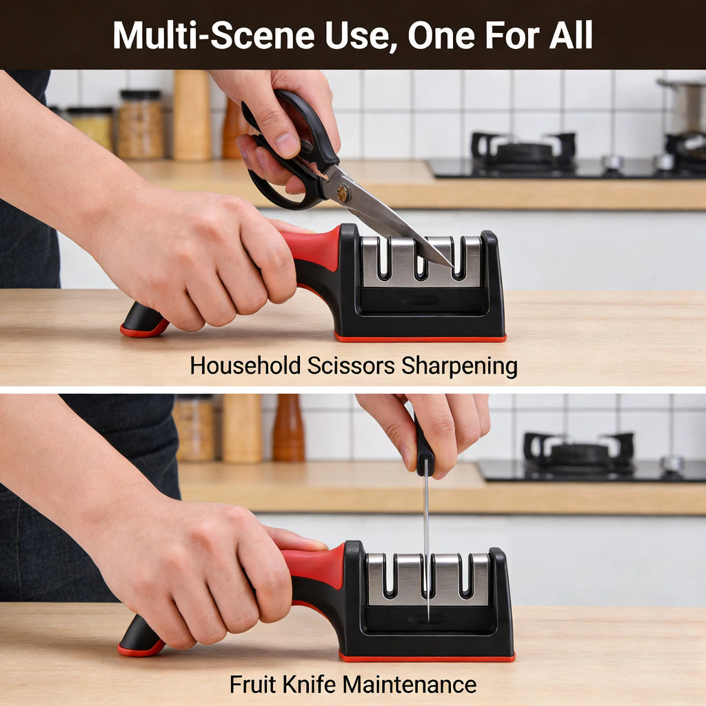 Sharp in 8 Seconds Knife Sharpener Non-Slip Handle Multifunctional Tool for Kitchen Home