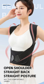Back Brace Posture Corrector for Women and Men, Shoulder Straightener Adjustable Full Back Support Upper and Lower Pain Relief
