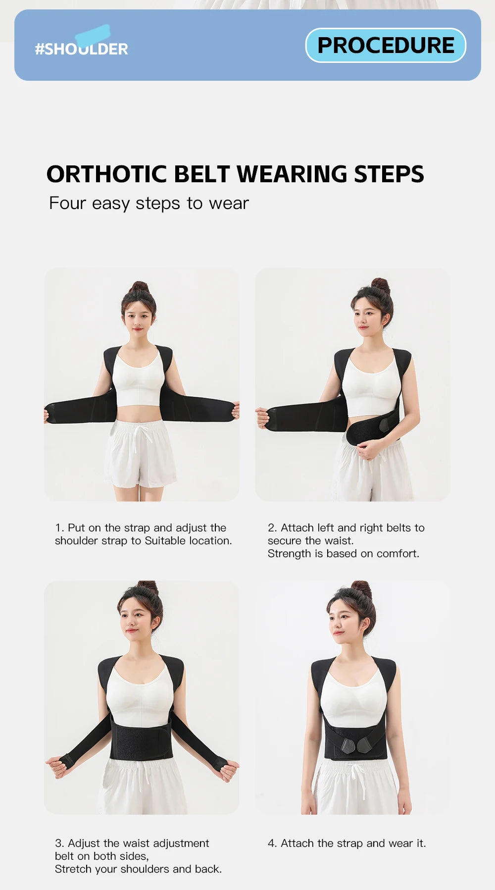 Back Brace Posture Corrector for Women and Men, Shoulder Straightener Adjustable Full Back Support Upper and Lower Pain Relief