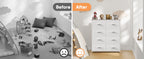 JHK Children's Wardrobe For Bedroom With 8 Fabric Drawers Storage Cabinet Steel Frame Assembly Closet For Clothes Home Furniture