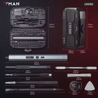 VMAN 156-in-1 Mini Electric Screwdriver Set Precision Repair Tools with Magnetic Phillips Screw Driver Bits for iPhone PC Watch Camera