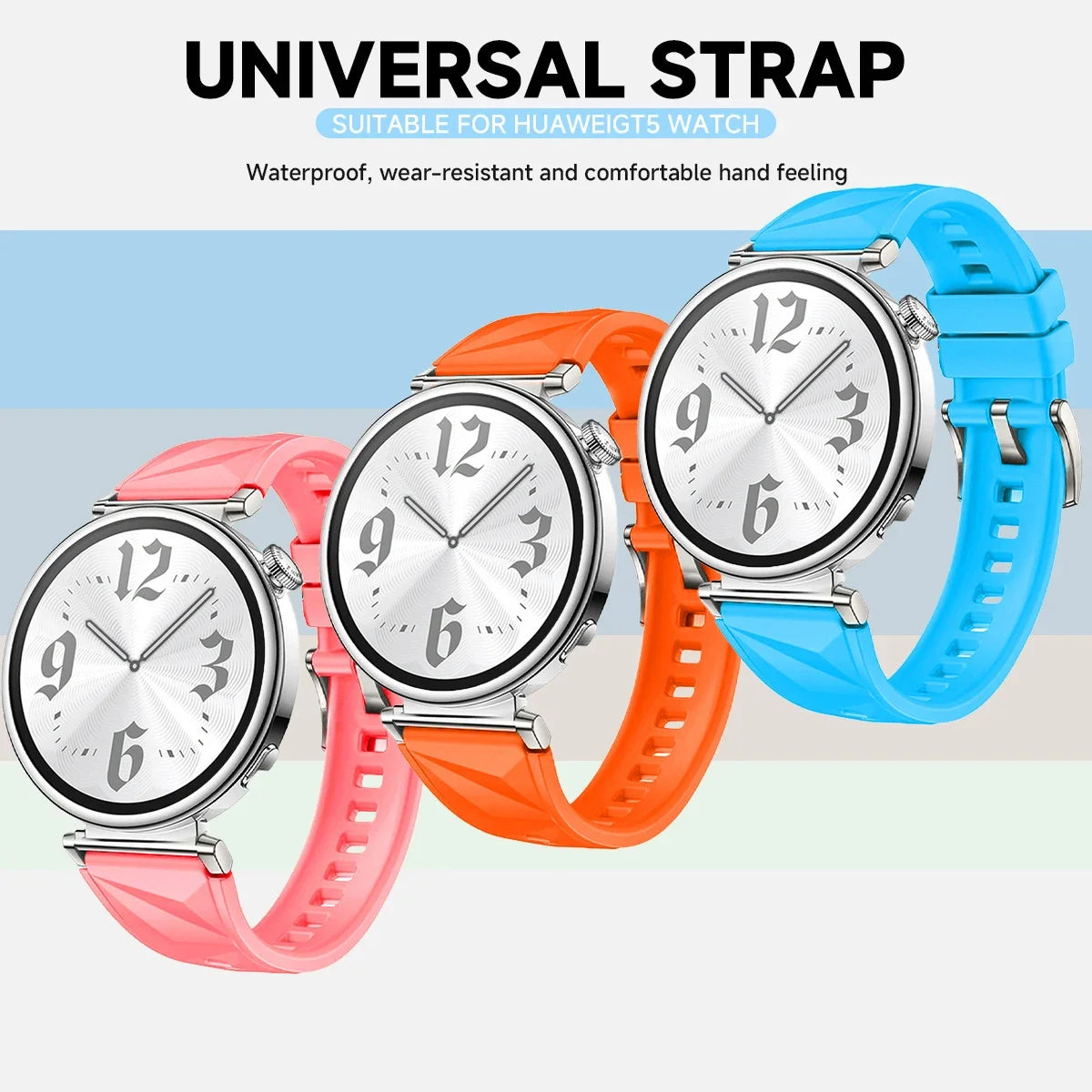 18mm Women Strap for Huawei Watch GT6/5 41mm Sport Silicone Replacement Band for Huawei Watch GT4 41mm Breathable 18mm Wristband