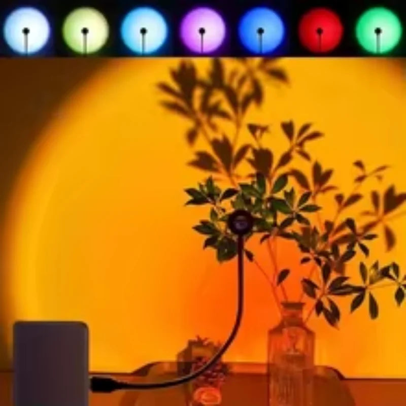 Sunset Projection Lamp USB Mood Light for Bedroom Living Room Photography Wall Decor Birthday Party