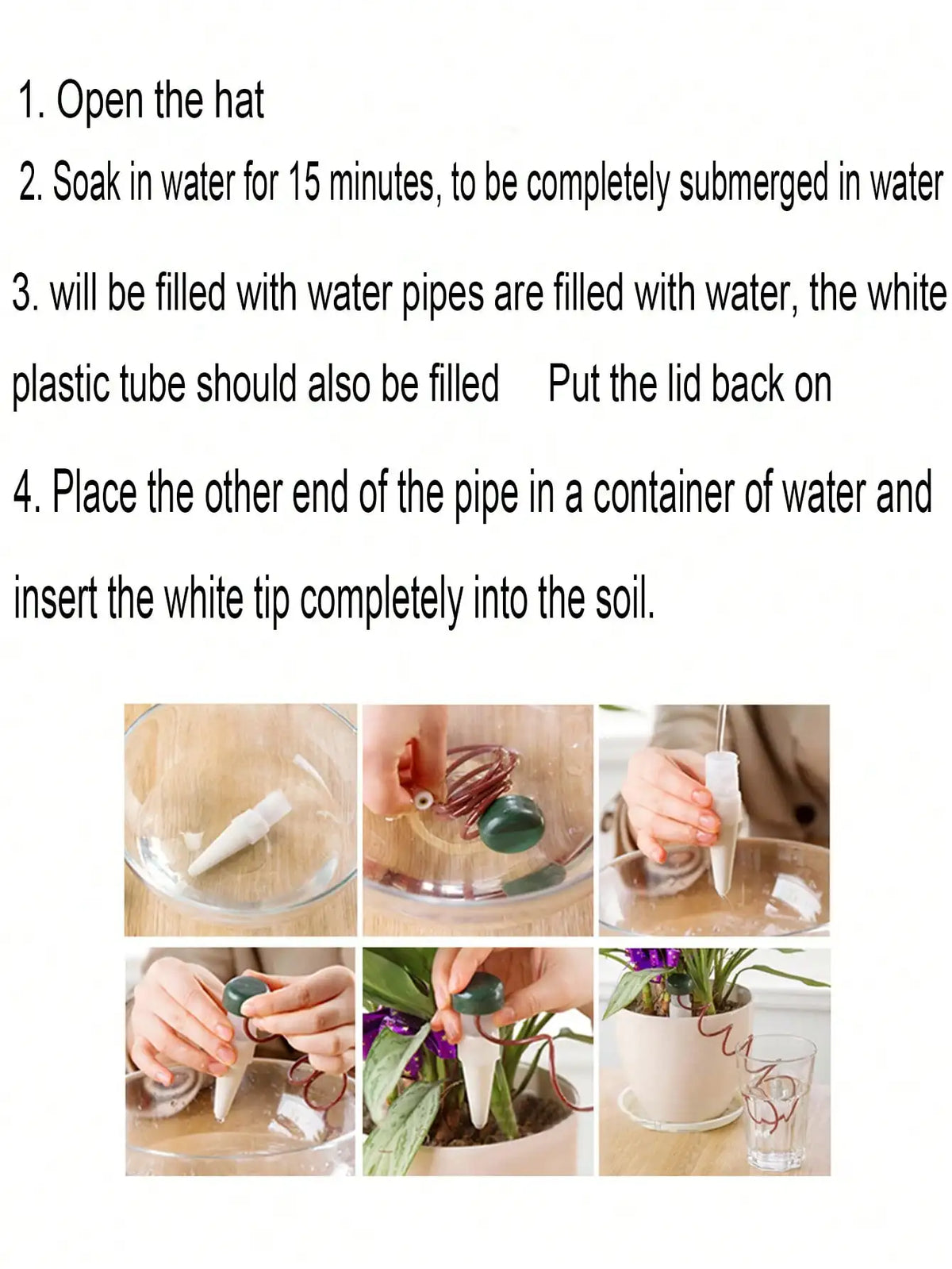 2PCS  Automatic Self Watering Spikes Ceramic Drip Irrigation Device Indoor Outdoor Potted Plants Flower Waterer Gardening Tool