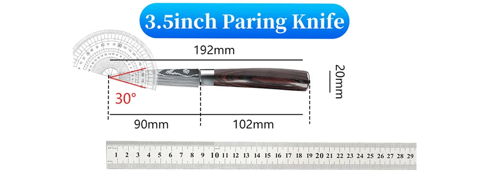 9 Types of Stainless Steel Kitchen Knife, Japanese Chef Knife, Meat Cleaver, Santoku, Bread, Boning, Slicing, Fruit Knife with Gift Box