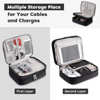 Three Layer Digital Storage Bag Multi-functional Cable Storage Box Portable Waterproof Travel Case for Data Mobile Power Bank