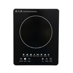 750W Electric Induction Cooker Glass PP Body 8 Presets Temp Adjustable for Dorm RV Home Restaurant & Hot Pot Use