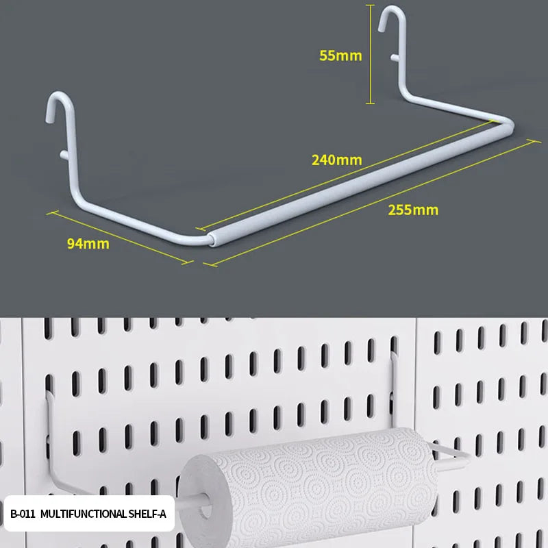 Home & Office Desktop Pegboard: Height-Adjustable Standing Storage Rack for Supplies, Also for Decorative Figurine Display