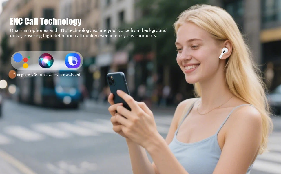 【pro】】ANC noise cancelling Bluetooth earphones, wireless earphones with transparent mode, sweat proof, perfect for work, travel