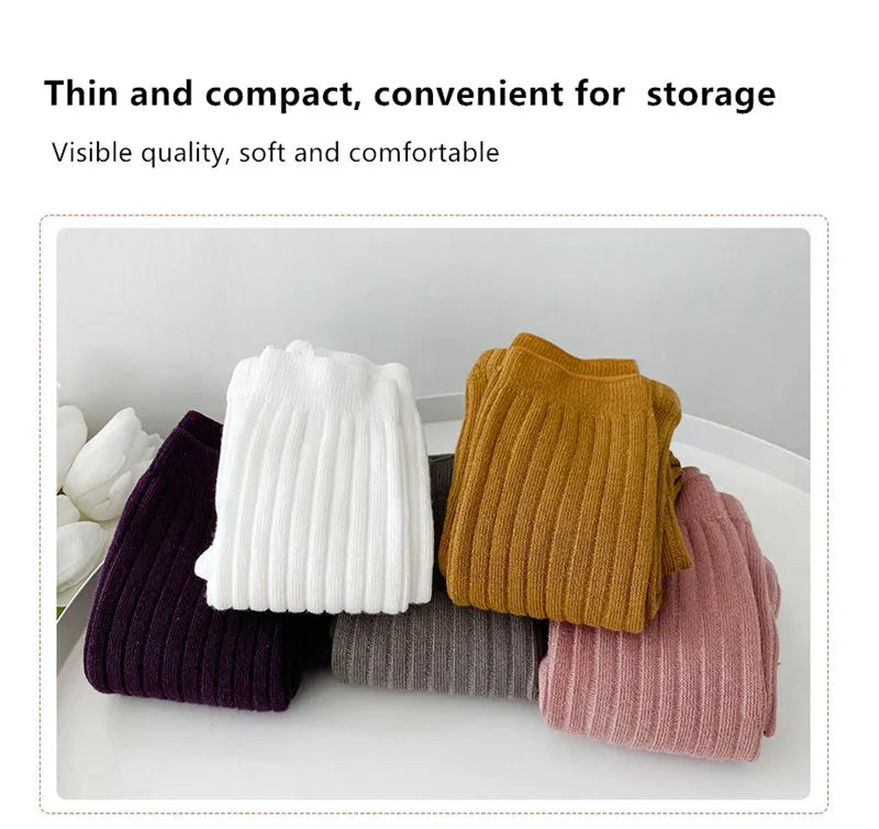 Spring Baby Boys Girls Pants Newborn Girl Leggings Tights Cotton Stretch Kids Children Knitting Trousers For 0 to 6Years