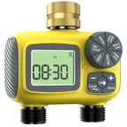 Insoma Dual Outlets Water Timer Home Garden Automatic Watering Irrigation System with Brass Inlet for Outdoor