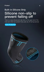1 Pcs Compression Knee Support Sleeve Elastic Breathable Knee Pads Brace Springs Gym Sports Protector Basketball Volleyball Run