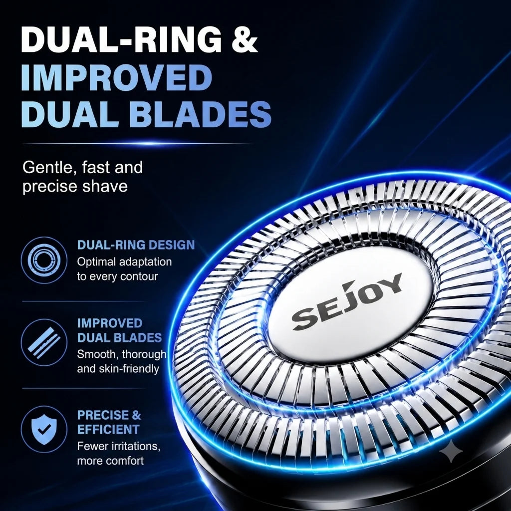 Head Shavers for Bald Men 7D Floating 5-in-1 Upgraded Electric Shaver, IPX7 Waterproof (Wet/Dry Use), LED Display & Type-C Fast Charging; Ideal Gift for Father, Boyfriend, or Husband