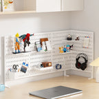 Home Study Storage Pegboard: Suitable for Displaying Figurines, Desk-Top Standing & Clip-On Storage for Furniture Items