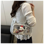 Y2k Harajuku Shoulder Bag Women Korean Transparent Ita Bag School Crossbody Bag Female Japanese Designer Preppy Handbag Purse