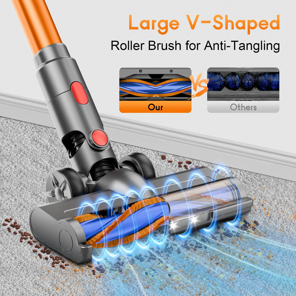 Honki 78KPA Cordless Vacuum Cleaner with LED High Power Strong Suction Wet and Dry Handheld Vacuum Cleaner for Pet Hair Carpet