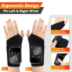 Electric Heating Hand Wrist Massager Wireless Thermal Wrist Brace Protector 3 Hot Compress 3 Vibration Wristband Muscle Relax