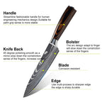 9 Types of Stainless Steel Kitchen Knife, Japanese Chef Knife, Meat Cleaver, Santoku, Bread, Boning, Slicing, Fruit Knife with Gift Box