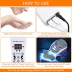 7 Colors Light LED Face Neck Beauty Mask Photon Red Light Facial Skin Care Anti Aging Rejuvenation Brighten Skin Care Tool