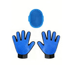 Pet Grooming Kit Pet Hair Remover Glove + Bath Brush Set Dog Cat Massage Shower Brush Pet Deshedding Glove For Dogs Cats