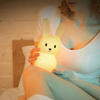 LED Night Light Silicone Rabbit Touch Sensor Lamp Cute Animal Light Bedroom Decor Gift For Kid Baby Child Table Lamp Home Decor