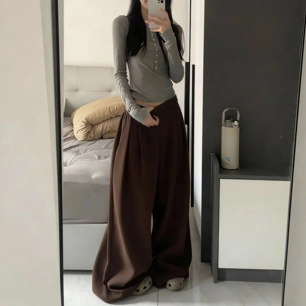 Y2K Black Striped Women Cargo Pants Korean Fashion Wide Leg Baggy Trousers Streetwear Autunm Harajuku Hip Hop Oversized Loose