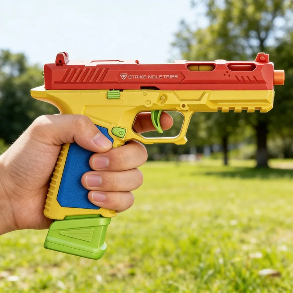 SIG17/USP Building Block Toy Gun Shell Throwing Continuous Firing Airsoft Blowback Empty Hanging Toy Pistol for Outdoor CS Game
