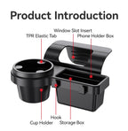 Car Cup Stand Phone Holder Mount Tray Side Door Window Storage Barrel Pocket Hanging Storage Rack with Auto Interior Accessories
