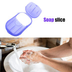 20Pcs Disposable Travel Soap Paper Sheets Skin Friendly Mini Paper Soap Sheets with Box Paper Soap for Camping Hiking