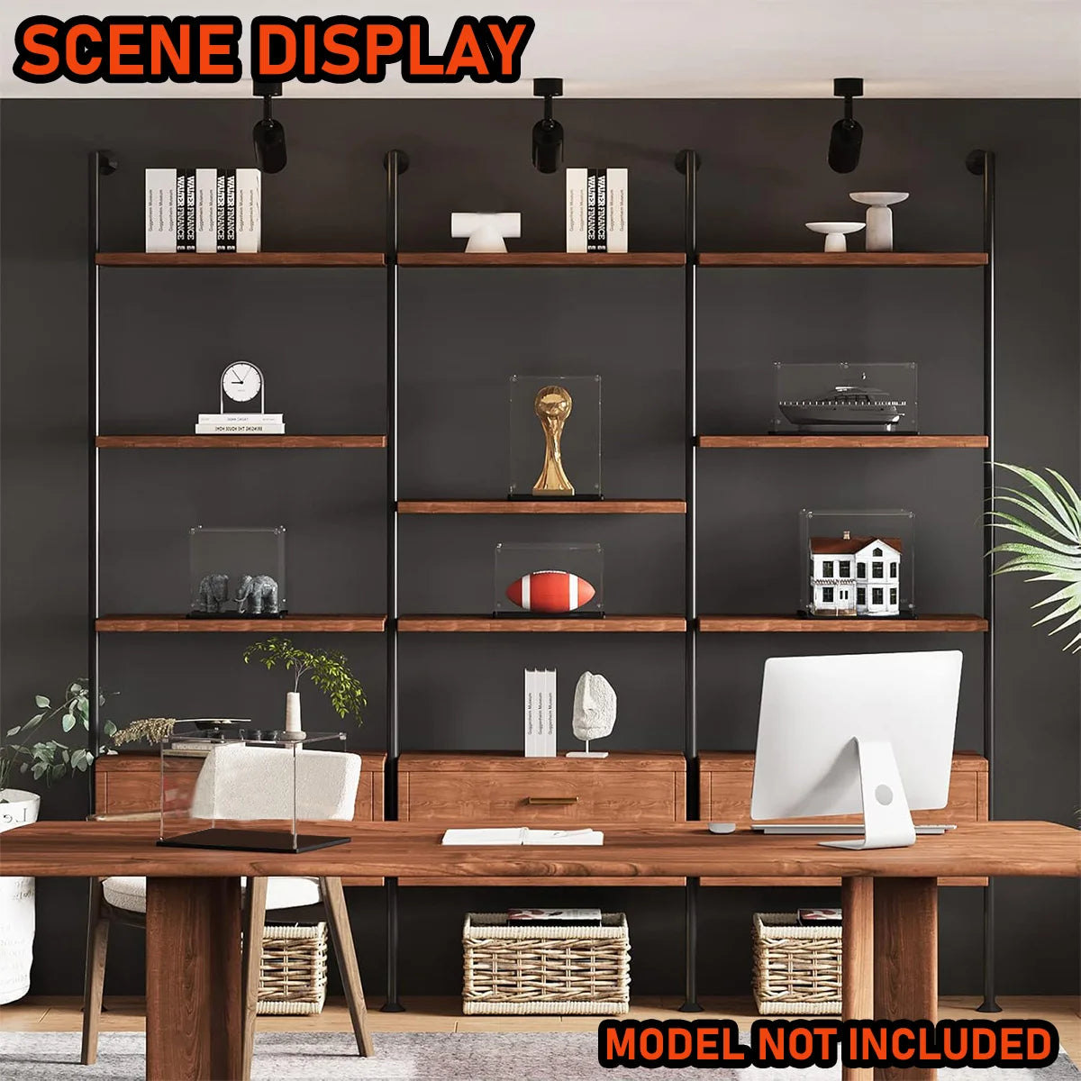 1:14 Scale Transparent Acrylic Display Box, Suitable for the Protection and Display of Toy Car Models, Building Blocks, Small Collectibles, and Figurines (Inner Dimensions 37X19X12Cm)