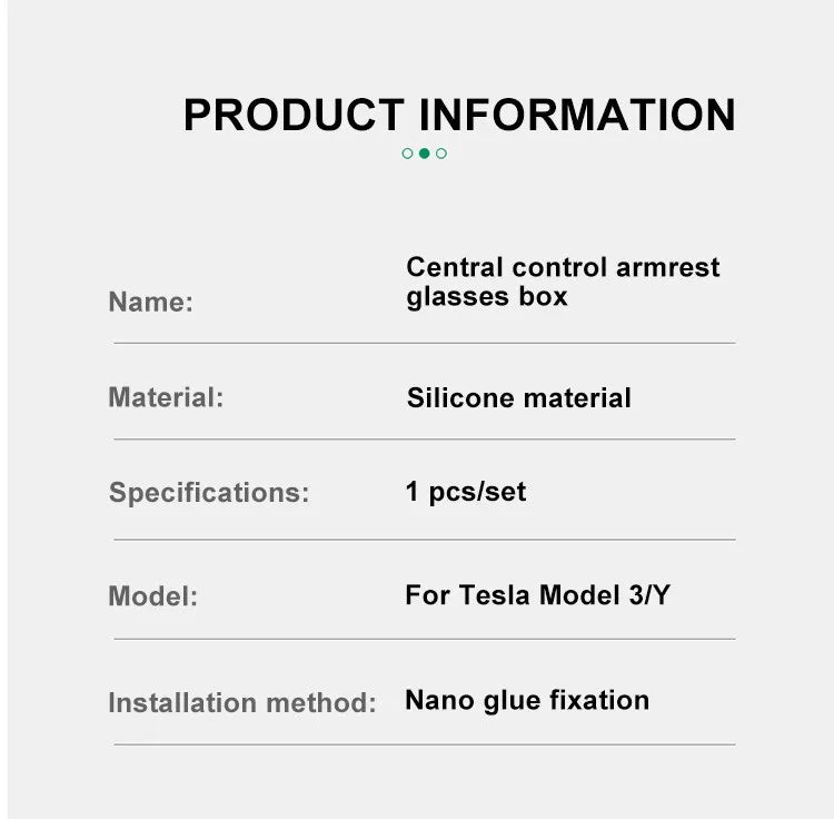 For Tesla Model 3 Model Y Accessories 2023 Central Control Armrest Box Phone Pocket Car Glasses Case Storage Tray Auto Parts