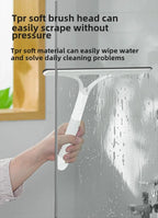 3-in-1 Silicone Shower Squeegee Wiper Hand-held Spray Window Wiper with Nozzle Watering Can Bathroom Mirror Glass Cleaning Tool