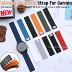 Magnetic Silicone Strap For Garmin Fenix 8 47mm 51mm 7 7x 6 6X Pro 5X 5Plus 22/26mm QuickFit Bracelet For Gen 2/Descent Mk1 Band