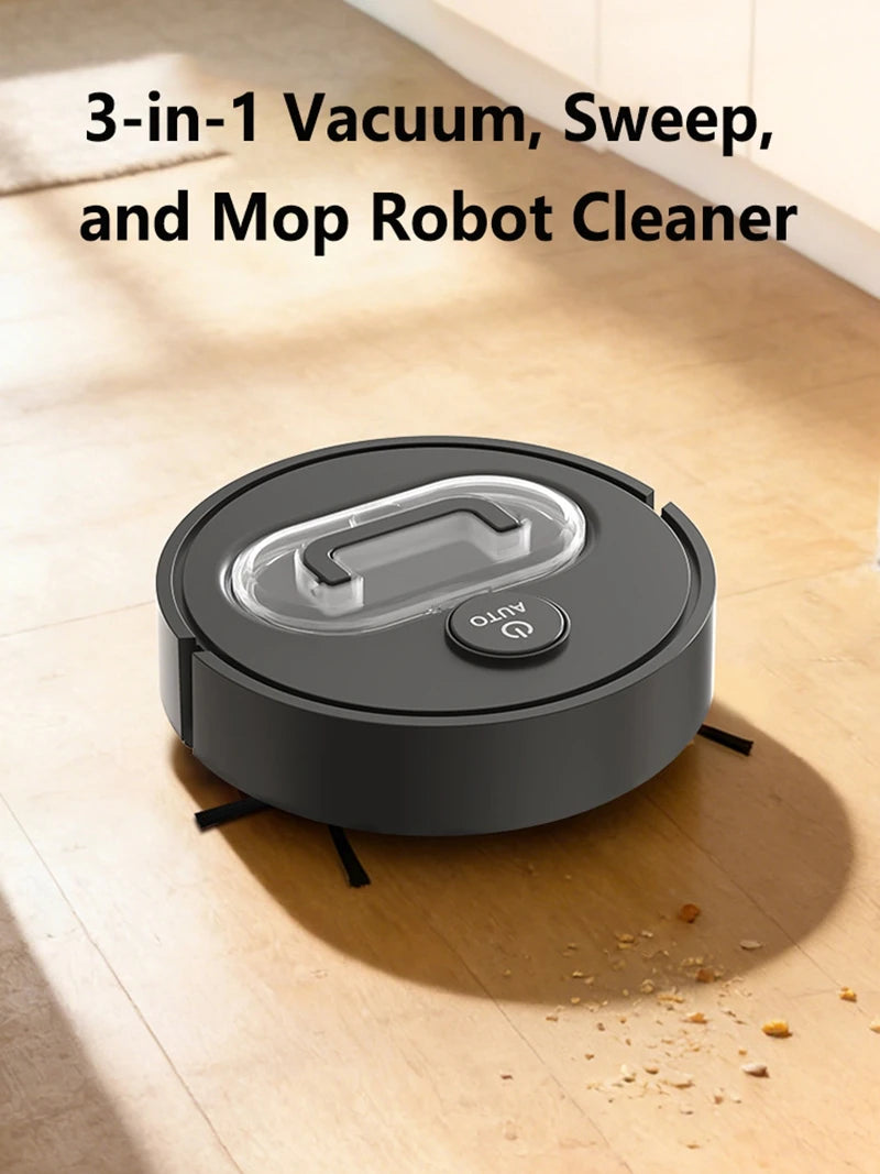 New 3‑in‑1 Automatic Sweeping Robot Mute Ultra Thin USB Rechargeable Vacuum Cleaner Dust Box For Home Hard Floor Cleaning Tasks