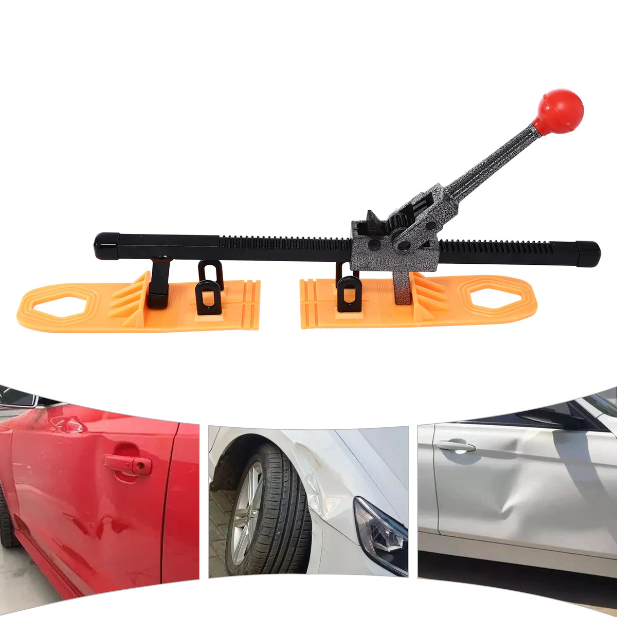 Dent Removal Kit Car Body Repair Tool with Iron Expander & Pulling Plates for Motorcycle Fridge Washing Machine DIY Home Fix