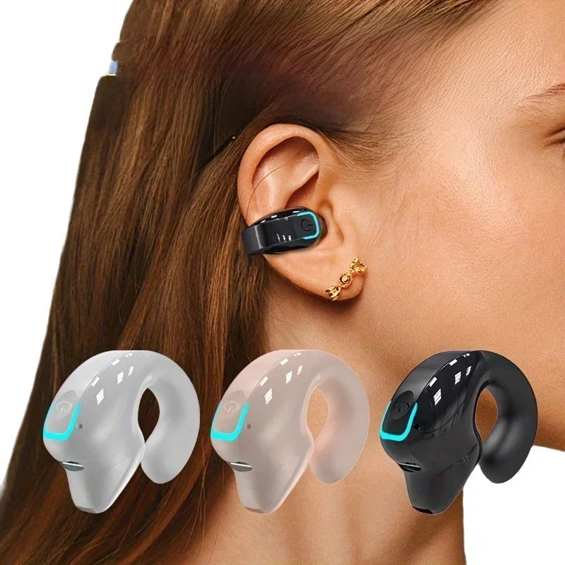 Earphone Clip Wireless Bluetooth Headphone Bone Conduction Headset High Quality TWS Auriculares Sport Noise Canceling With Mic - Nexvibe