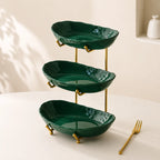 2/3-Tier Plastic Fruit Bowl Stand with Metal Frame, Large Capacity Countertop Fruit Basket for Fruits, Vegetables, Bread, Snacks & Desserts, Kitchen Counter Organizer