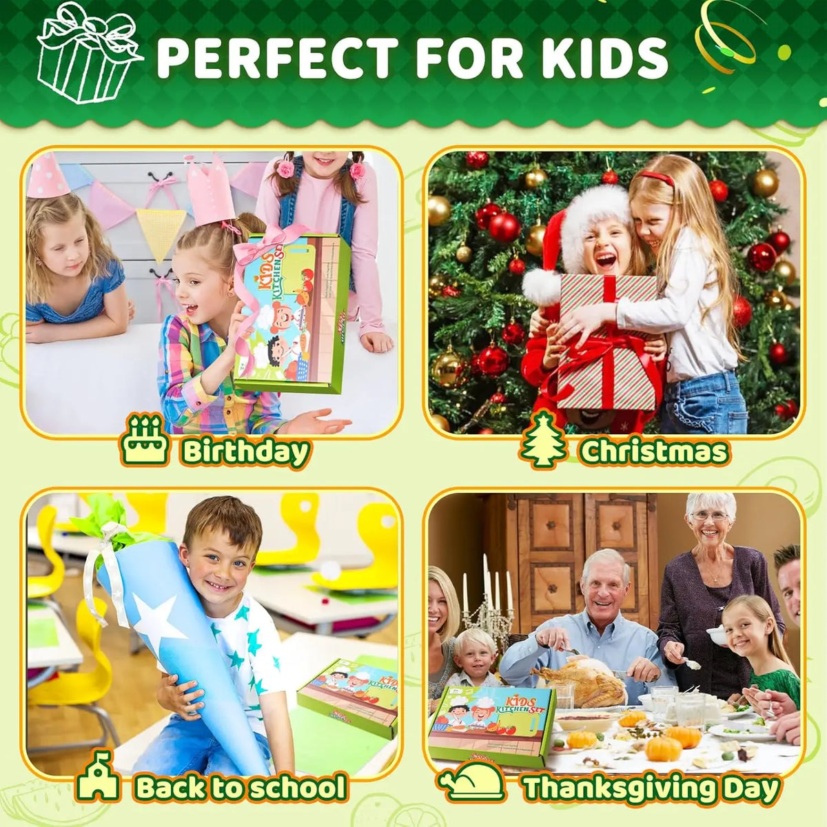 9 Pcs /13 Pcs Kids Kitchen Knife Set, Kids Knives For Real Cooking With Cutting Board, Y Peeler, Crinkle Cutter, Sandwich Cutter, Serrated Edges Plastic Toddler Knife Kid  Knives