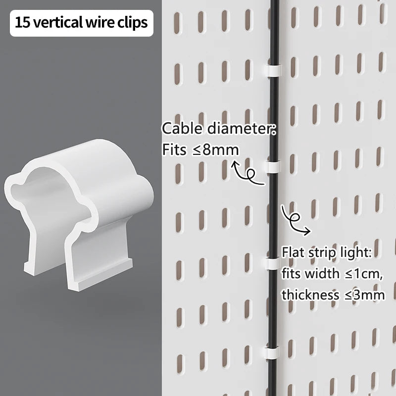 Home Study Storage Pegboard: Suitable for Displaying Figurines, Desk-Top Standing & Clip-On Storage for Furniture Items