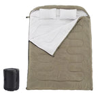 JHK Double Sleeping Bag for Adults with Pillow Lightweight 3 Season Portable Compact Sleeping Bag for 2 Person Hiking Fishing