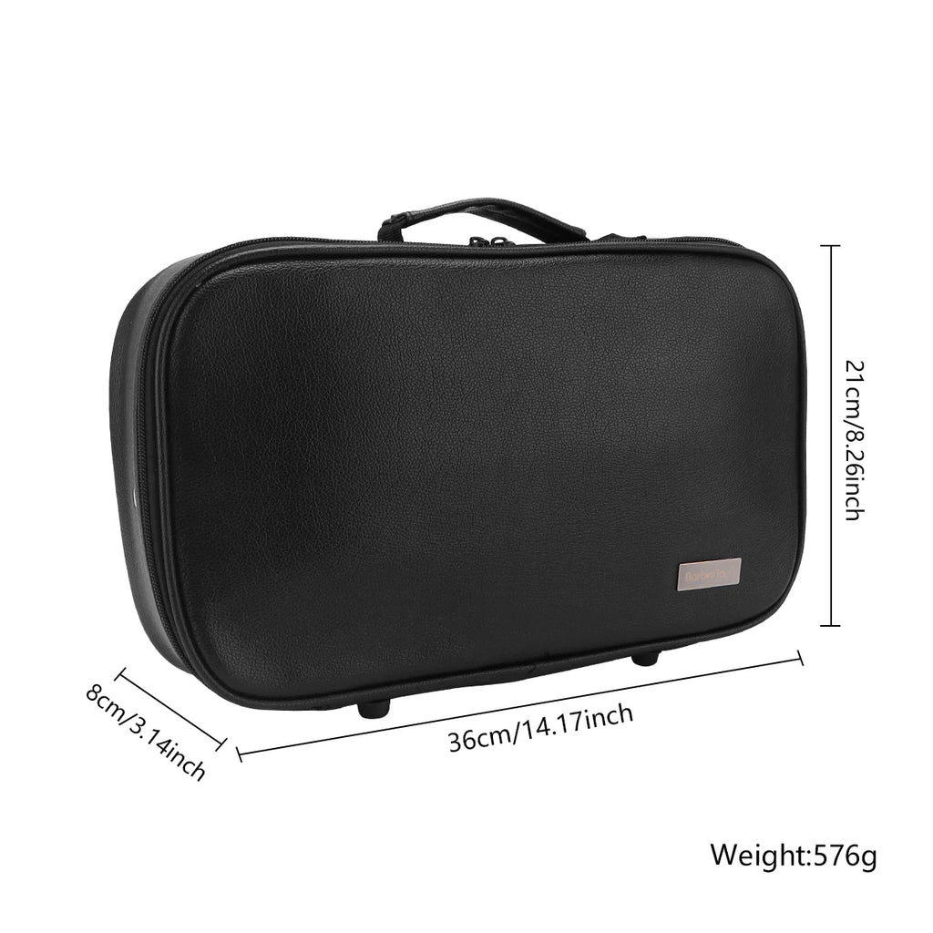 Barber Electric Clipper Bag Black Salon Hairdressing Tool Storage Bag Carrying High-capacity Travel Shaver Organizer Box Holder