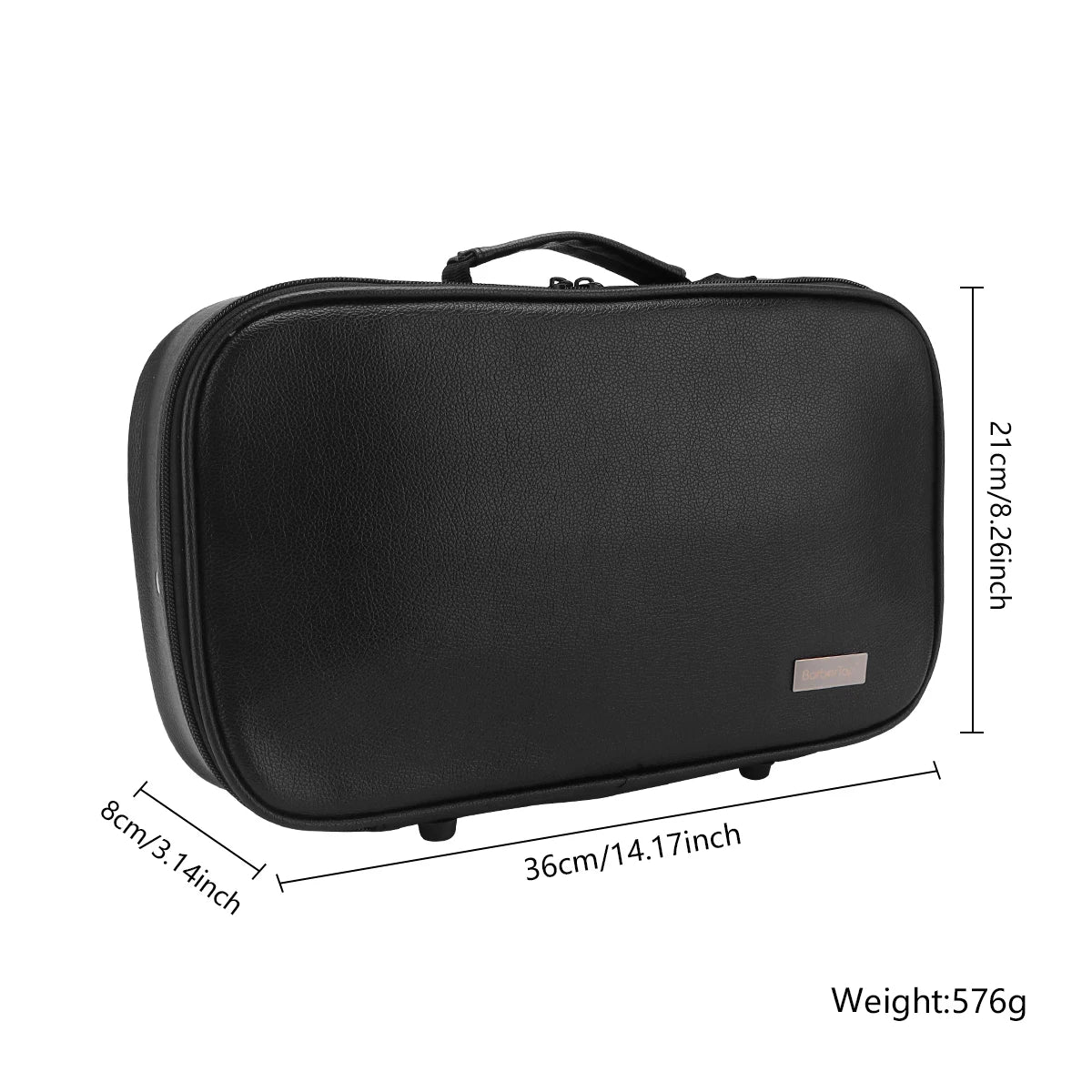 Barber Electric Clipper Bag Black Salon Hairdressing Tool Storage Bag Carrying High-capacity Travel Shaver Organizer Box Holder
