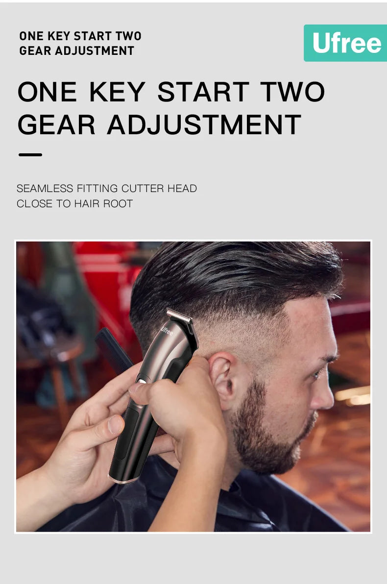 Ufree Electric Hair Cutting Machine Beard Trimmer Hair Clipper Rechargeable Man Shaver Trimmer Barber Professional Hair Trimmer