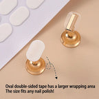 200pcs Nail Support Double-Sided Tape Nail Art Transparent No-Trace Jelly Tape Wearable Nail Tips Practice Base Fixing St