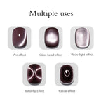 3-In-1 Aperture Shape Cat Eye Nail Art Magnet Tool Black Hole Nail Magnetic Pen for DIY 3D Special Velvet Magnetic Cat Eye Gel