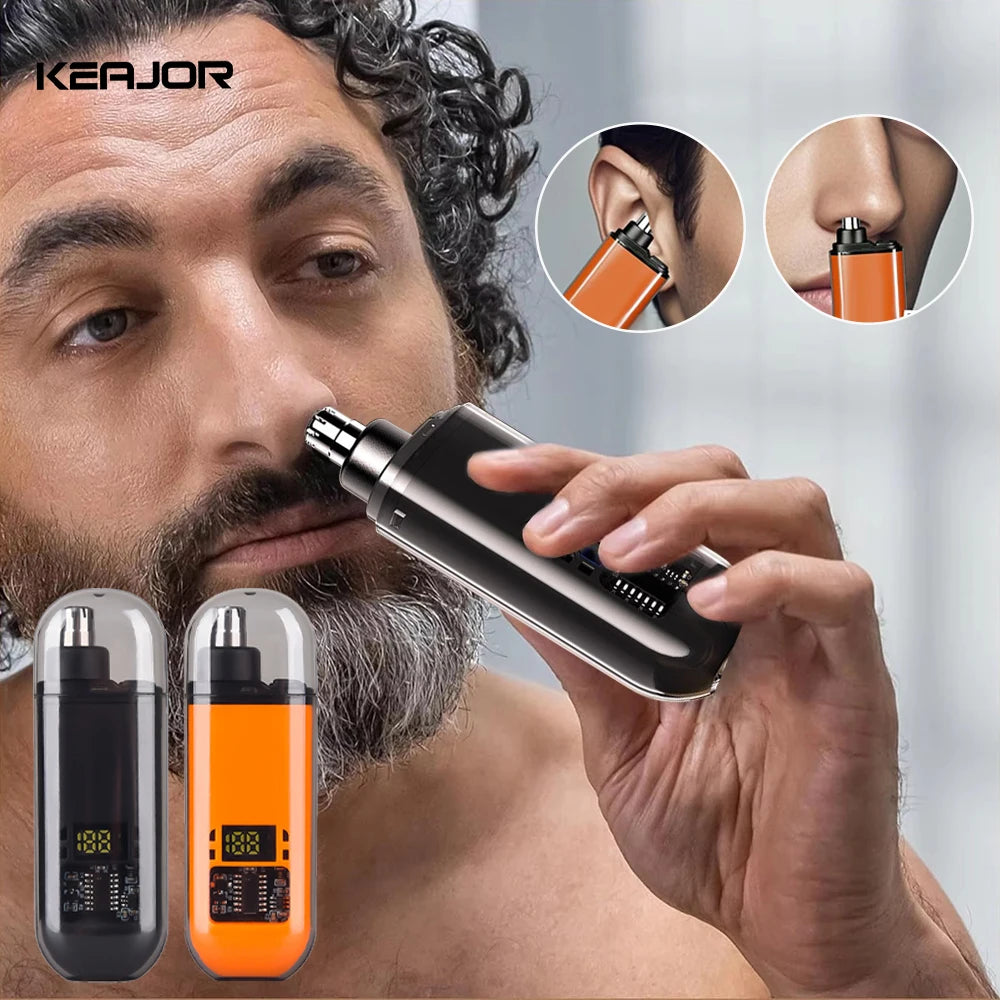 Nose Hair Trimmer Rechargeable Electric Nose Hair Remover Men Eyebrow Hair Shaving Razor Mini Pocket Portable Nose Hair Clipper