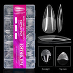 100/320/600Pcs Short Almond Nail Tips Soft Gel Nail Tips Full Cover False Nail Tips For Acrylic Nails  Salon Home Press On Nails